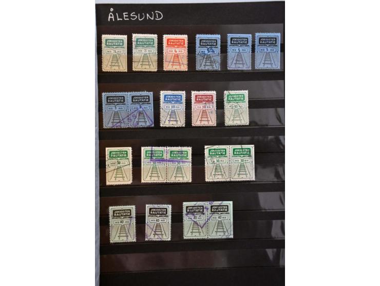 railway stamps collection **, used, and some documents in stockbook 