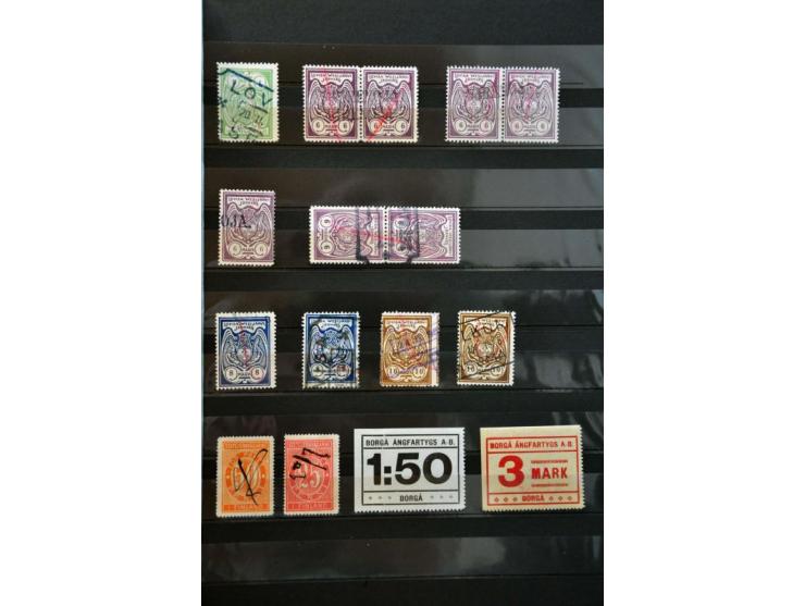 railway stamps collection **, used, and some documents in stockbook 