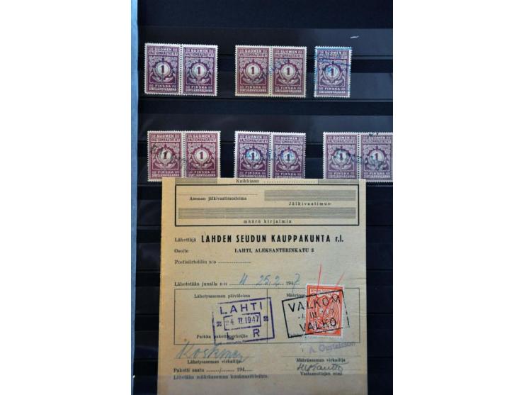 railway stamps collection **, used, and some documents in stockbook 