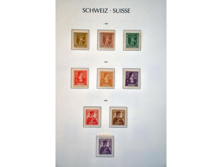 specialized collection 1854-1986 with Strubli, Sitting Helvetia and Standing Helvetia sorted on paper and perforations, Airma