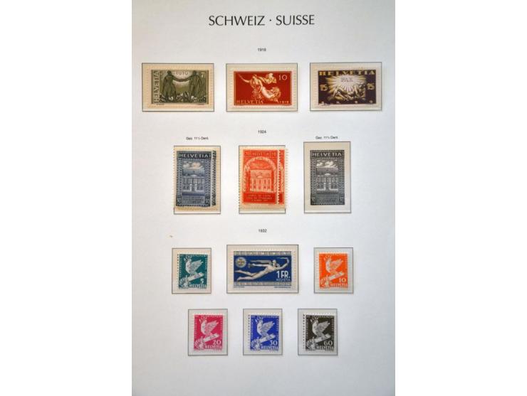 specialized collection 1854-1986 with Strubli, Sitting Helvetia and Standing Helvetia sorted on paper and perforations, Airma