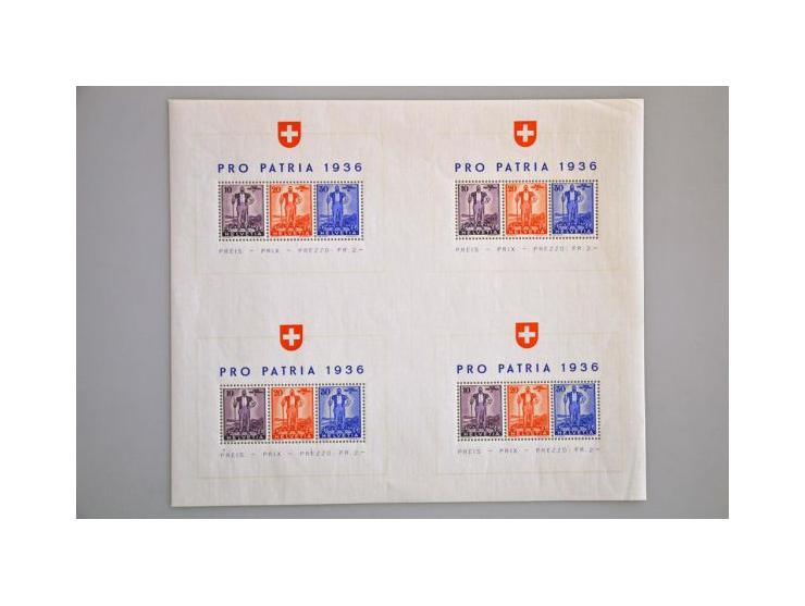 specialized collection 1854-1986 with Strubli, Sitting Helvetia and Standing Helvetia sorted on paper and perforations, Airma