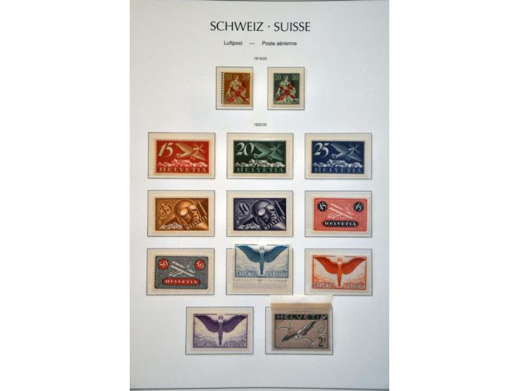 specialized collection 1854-1986 with Strubli, Sitting Helvetia and Standing Helvetia sorted on paper and perforations, Airma