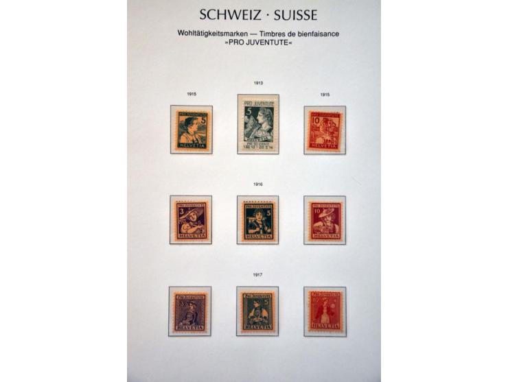 specialized collection 1854-1986 with Strubli, Sitting Helvetia and Standing Helvetia sorted on paper and perforations, Airma