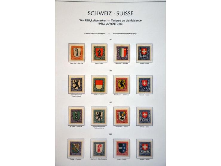 specialized collection 1854-1986 with Strubli, Sitting Helvetia and Standing Helvetia sorted on paper and perforations, Airma