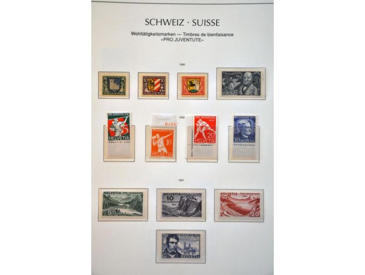 specialized collection 1854-1986 with Strubli, Sitting Helvetia and Standing Helvetia sorted on paper and perforations, Airma