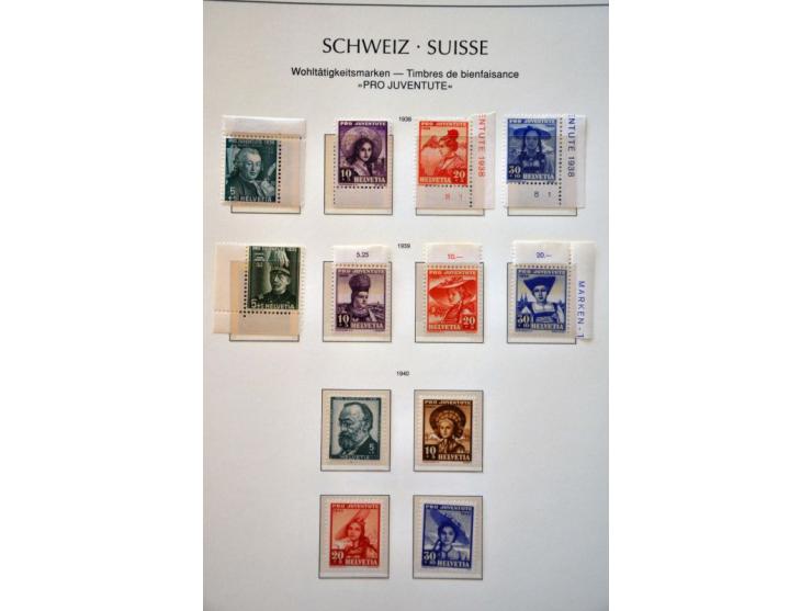 specialized collection 1854-1986 with Strubli, Sitting Helvetia and Standing Helvetia sorted on paper and perforations, Airma