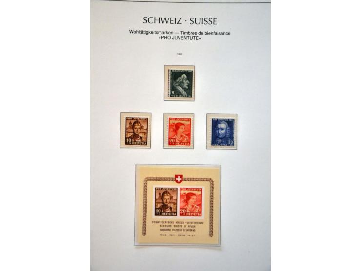 specialized collection 1854-1986 with Strubli, Sitting Helvetia and Standing Helvetia sorted on paper and perforations, Airma