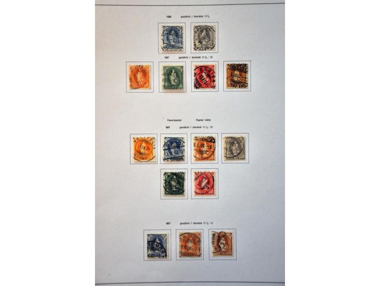 collection 1850-2013 used with many better stamps and sets a.o. good sections Strubli, Postage Due and Officials etc. in gene