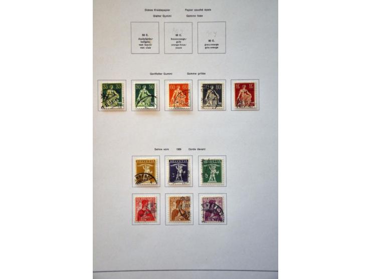 collection 1850-2013 used with many better stamps and sets a.o. good sections Strubli, Postage Due and Officials etc. in gene