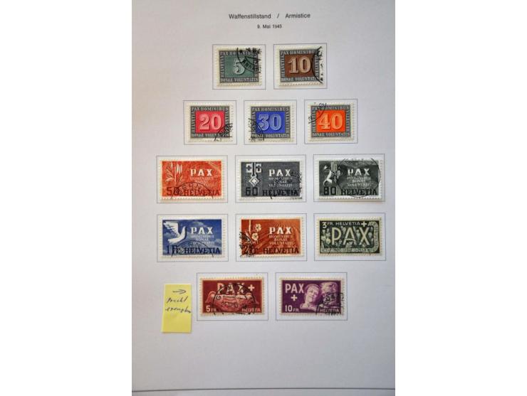 collection 1850-2013 used with many better stamps and sets a.o. good sections Strubli, Postage Due and Officials etc. in gene