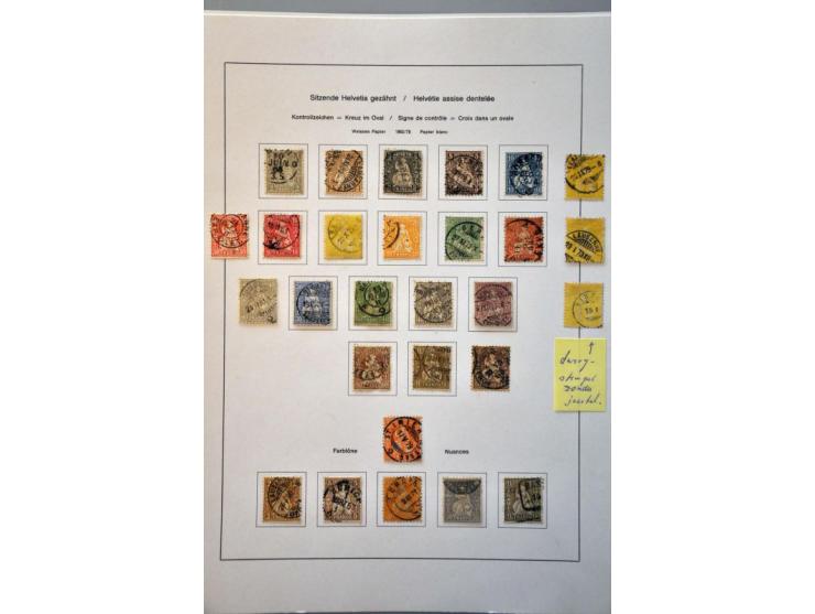 collection 1850-2013 used with many better stamps and sets a.o. good sections Strubli, Postage Due and Officials etc. in gene