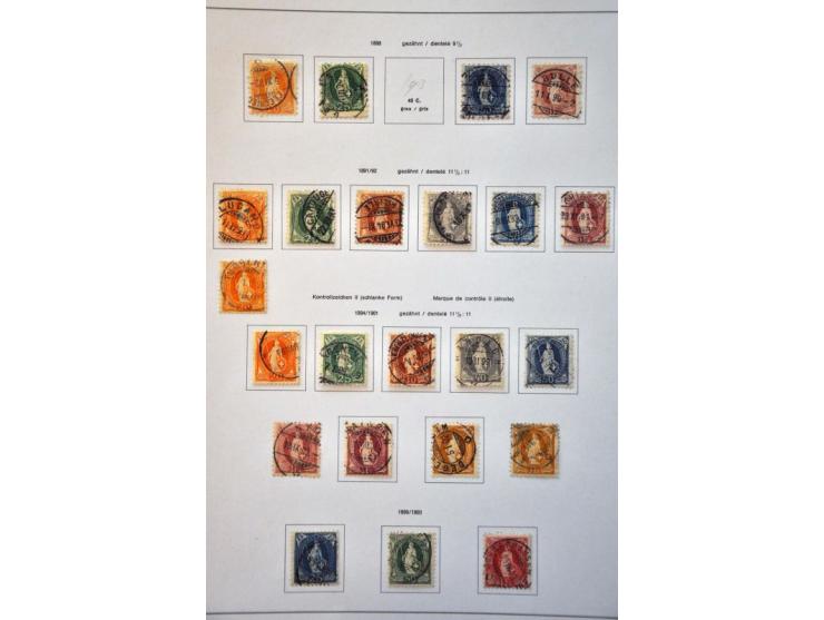 collection 1850-2013 used with many better stamps and sets a.o. good sections Strubli, Postage Due and Officials etc. in gene