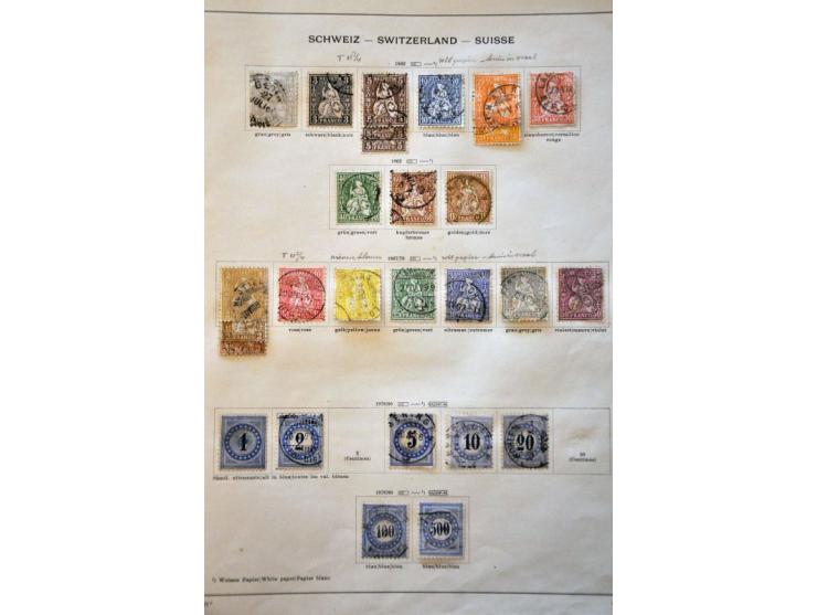 collection 1850-1988 collected both used and */** with many better stamps and sets including Standing Helvetia specialized wi