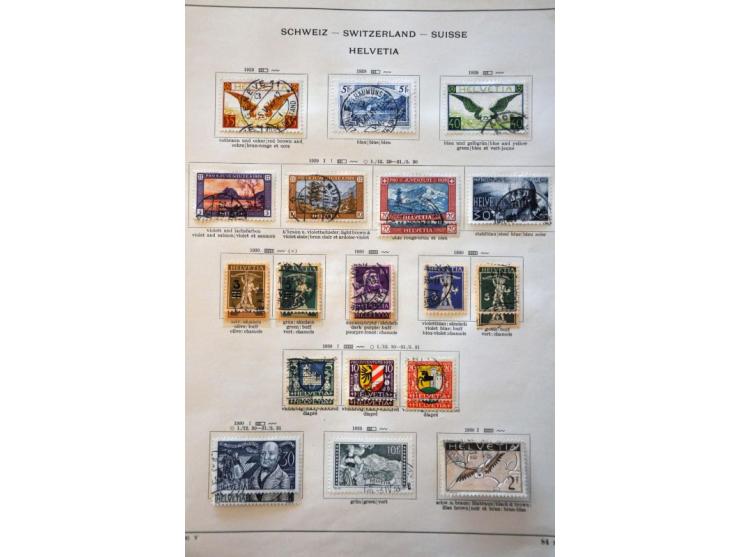 collection 1850-1988 collected both used and */** with many better stamps and sets including Standing Helvetia specialized wi