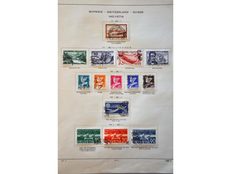 collection 1850-1988 collected both used and */** with many better stamps and sets including Standing Helvetia specialized wi