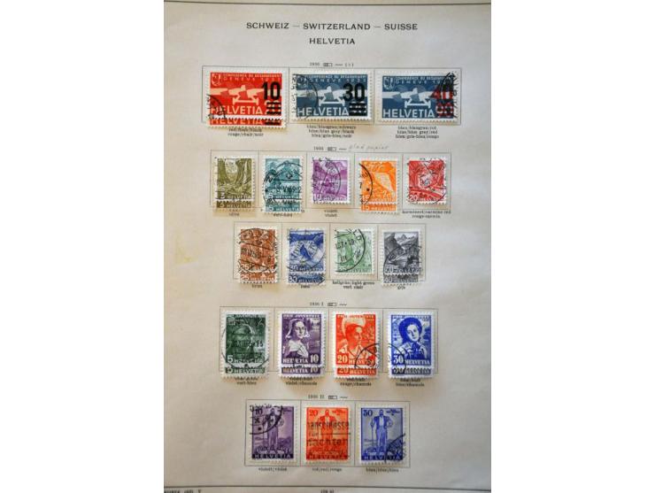 collection 1850-1988 collected both used and */** with many better stamps and sets including Standing Helvetia specialized wi