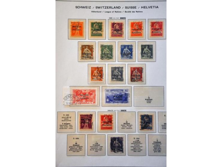 collection 1850-1988 collected both used and */** with many better stamps and sets including Standing Helvetia specialized wi