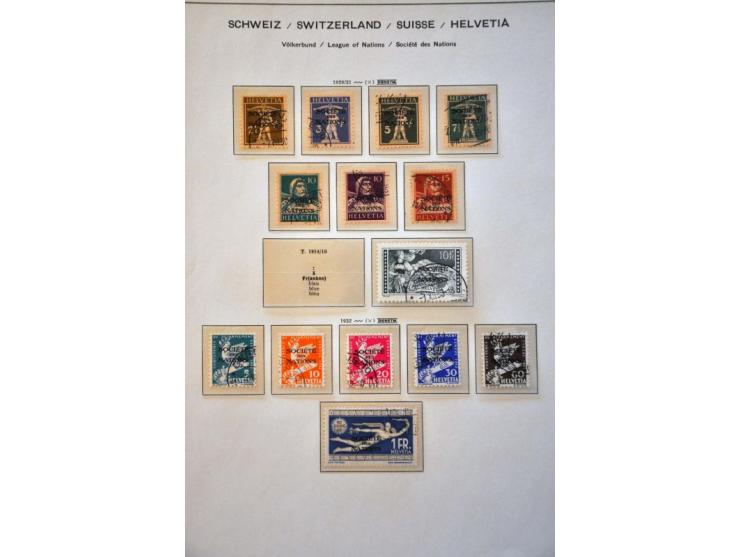 collection 1850-1988 collected both used and */** with many better stamps and sets including Standing Helvetia specialized wi