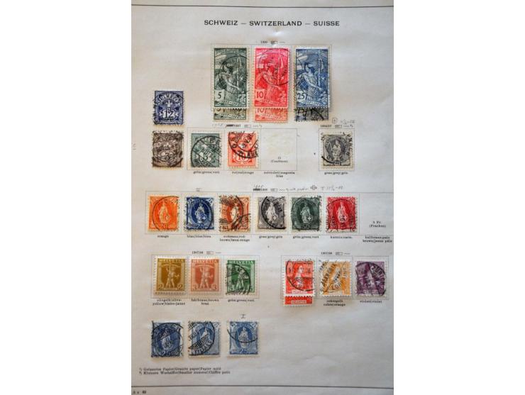 collection 1850-1988 collected both used and */** with many better stamps and sets including Standing Helvetia specialized wi