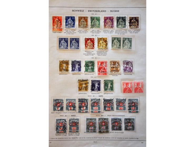 collection 1850-1988 collected both used and */** with many better stamps and sets including Standing Helvetia specialized wi