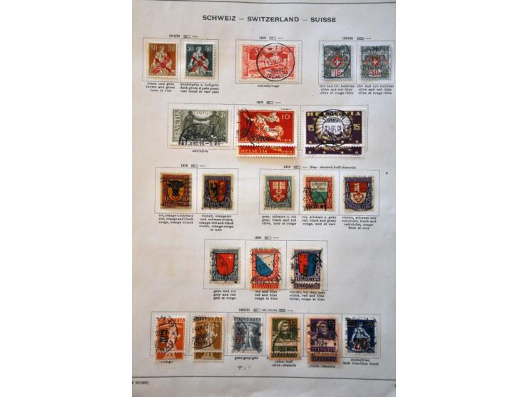 collection 1850-1988 collected both used and */** with many better stamps and sets including Standing Helvetia specialized wi