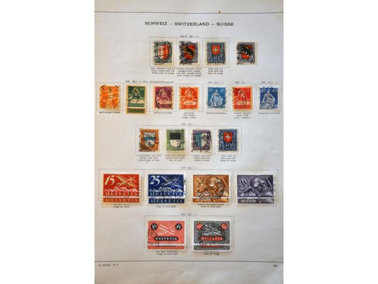 collection 1850-1988 collected both used and */** with many better stamps and sets including Standing Helvetia specialized wi