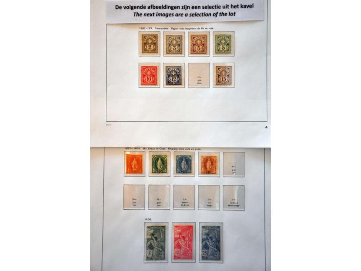 collection 1862-1997 used and */** including miniature sheets, officials and face value (about CHF 750) in 3 Davo albums, sto