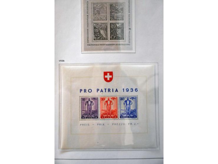 collection 1862-1997 used and */** including miniature sheets, officials and face value (about CHF 750) in 3 Davo albums, sto