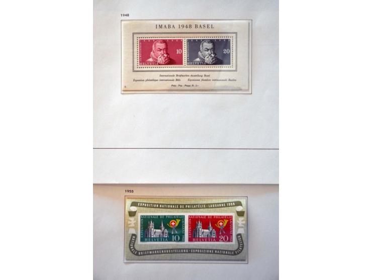 collection 1862-1997 used and */** including miniature sheets, officials and face value (about CHF 750) in 3 Davo albums, sto