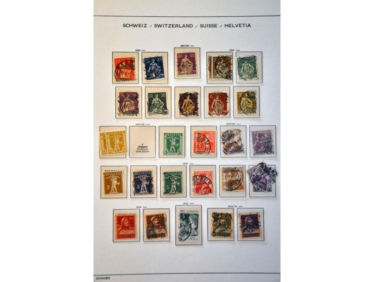 collection 1850-1993 used and */** with better sets (a.o. Pax) and miniature sheets (a.o. Bundesfeier **, War Victims ** and 