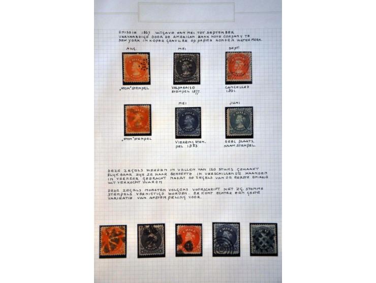 extensive collection 1853-1981 used and specialized with printings, varieties, cancellations, many covers and postal statione