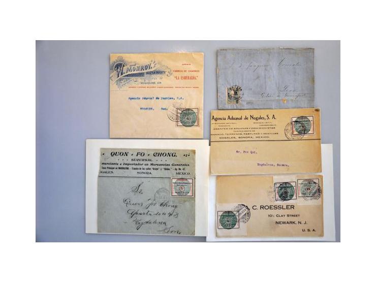 collection of about 65 covers 1844-1913 including better frankings, cancellations etc. in ring binder