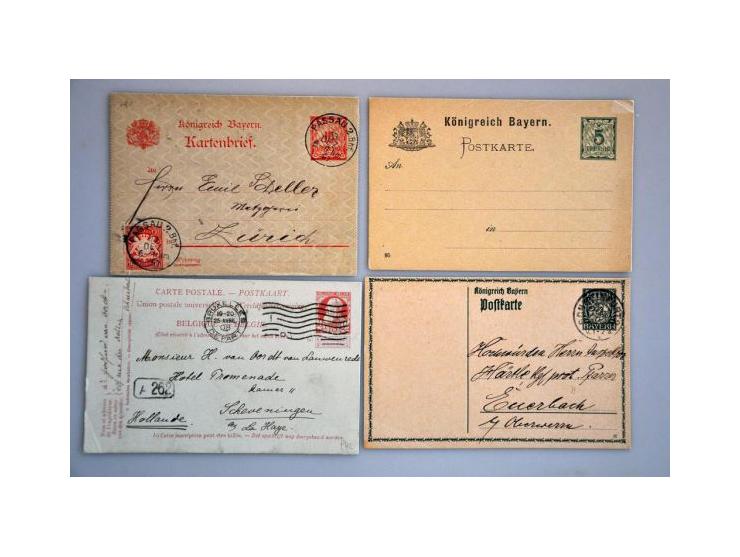 postal stationery until 1900, collection of over 300 items used and unused with better items in good quality in 2 stockbooks