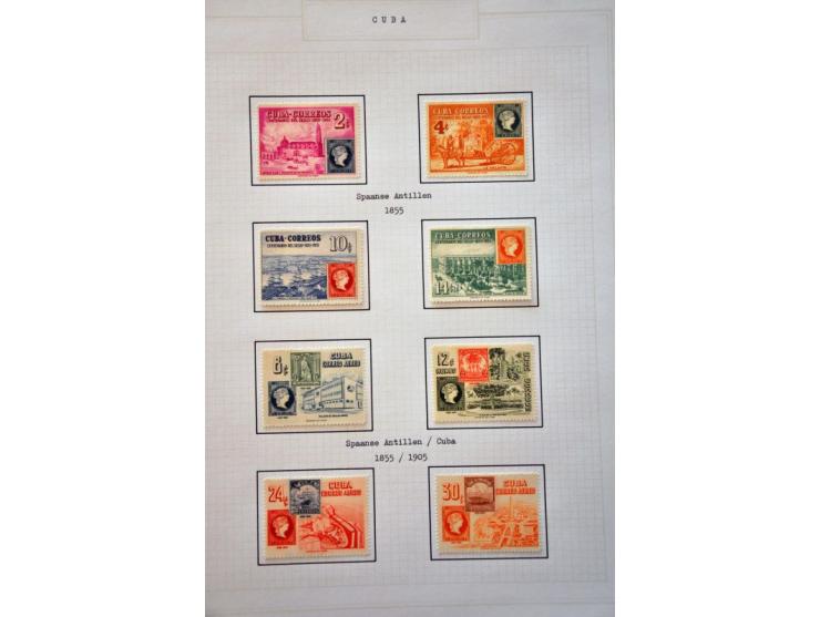 collection and stock mainly */** in large quantities including better ex. (Spain Mi. 975-982*, Cuba minisheets), topic Rowlan