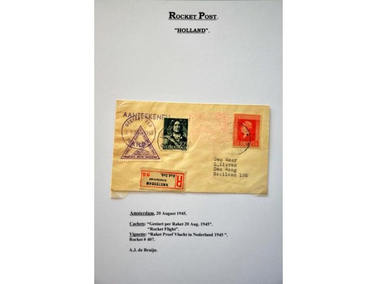 Rocket Mail (approx. 110 ex.) including Roberti, De Bruin and better pre-war covers (Sikkim, Australia, Italy, Belgium, Franc