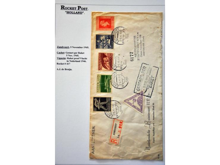 Rocket Mail (approx. 110 ex.) including Roberti, De Bruin and better pre-war covers (Sikkim, Australia, Italy, Belgium, Franc