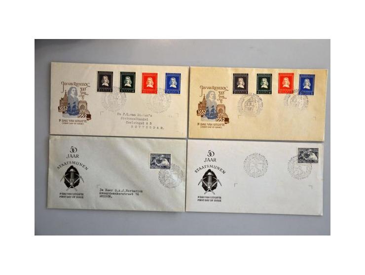 collectie fdc's vanaf E1 w.b. betere (o.a. E1 met geschreven adres naar Boedapest zonder klep), E2 met uitgegomd adres met at