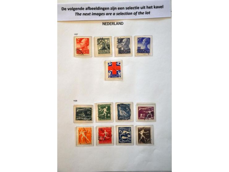 collectie 1852-2014 gestempeld later */** w.b. veel nominaal in 4 Davo albums 