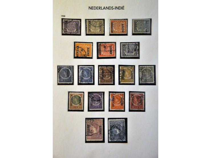 , Indonesië en Nederlands Nieuw-Guinea 1864-1969, collectie gestempeld w.b. nrs. 1, 2, 7, Jubileum 1923 en 25 gulden 1941 en 