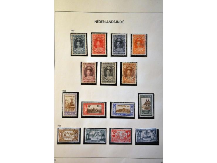 , Indonesië en Nederlands Nieuw-Guinea 1864-1969, collectie gestempeld w.b. nrs. 1, 2, 7, Jubileum 1923 en 25 gulden 1941 en 