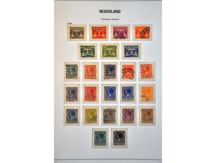 roltanding, behoudens nr. R32 complete gestempelde collectie op albumbladen