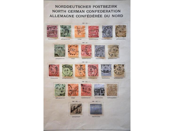 collection mainly used with better stamps with a.o. Württemberg 70 kreuzer lilac (faults) in partly mixed quality on album le