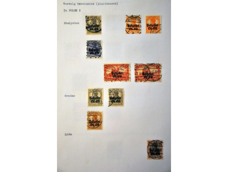 stamps on leaves, most occupied areas WWI and WWII (including CTO cancels Montenegro)