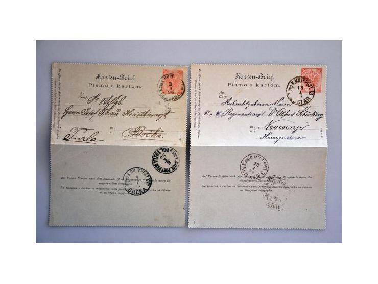 about 1500 used postal stationery including better items, cancellations, with additional franking, registered, censored, fore