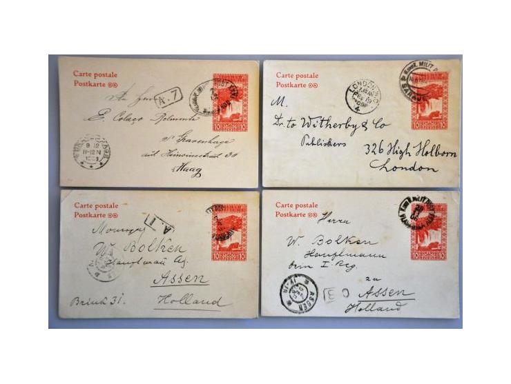 about 1500 used postal stationery including better items, cancellations, with additional franking, registered, censored, fore