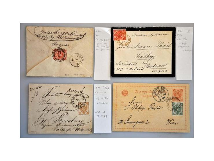 Coat of Arms Issue 1879-1895. Collection of over 80 covers/postal stationery with many better items including single franking