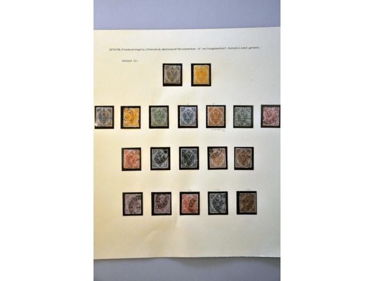 specialized collection 1879-1918 used and */** with a.o. perforations, better items, varieties, proofs, imperforated etc. in 