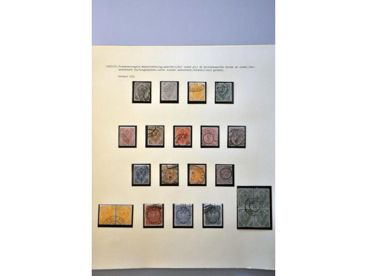 specialized collection 1879-1918 used and */** with a.o. perforations, better items, varieties, proofs, imperforated etc. in 