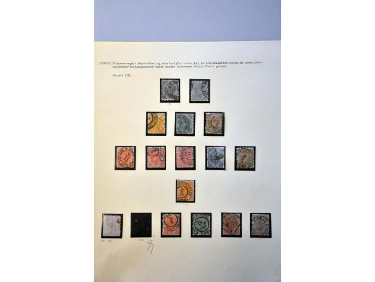 specialized collection 1879-1918 used and */** with a.o. perforations, better items, varieties, proofs, imperforated etc. in 